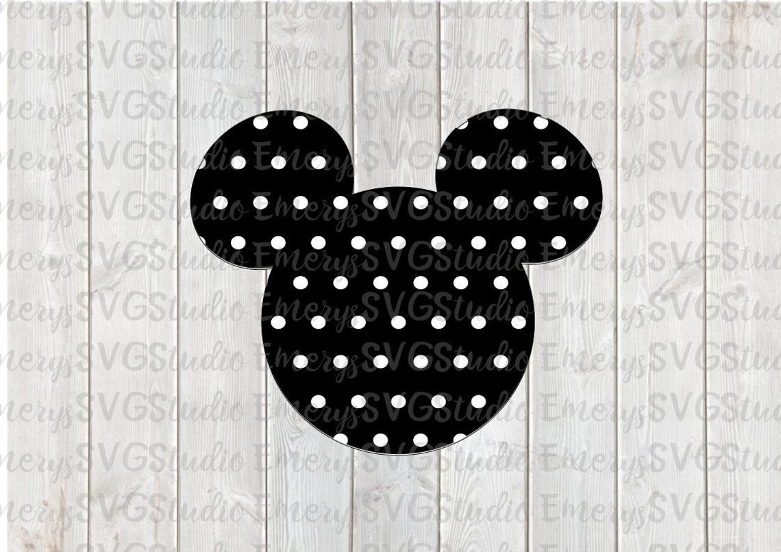 SVG File for Mickey Mouse Polka Dot DXF | Etsy