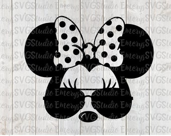 SVG DXF JPEG Pdf  File for Minnie with Aviator Sunglasses