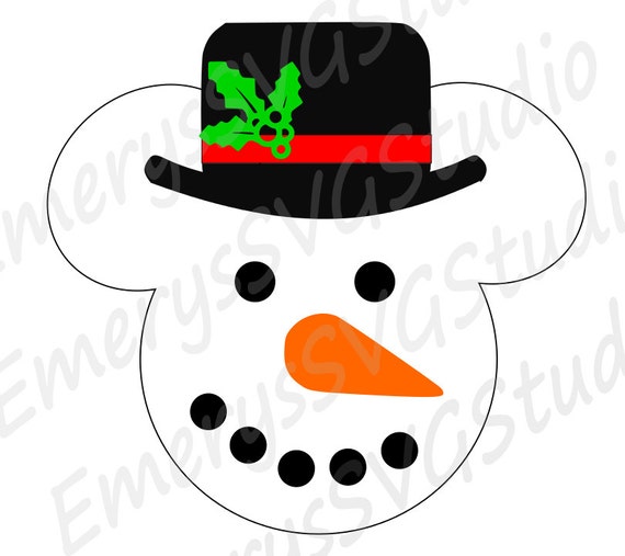 SVG File for Snowman Mickey | Etsy