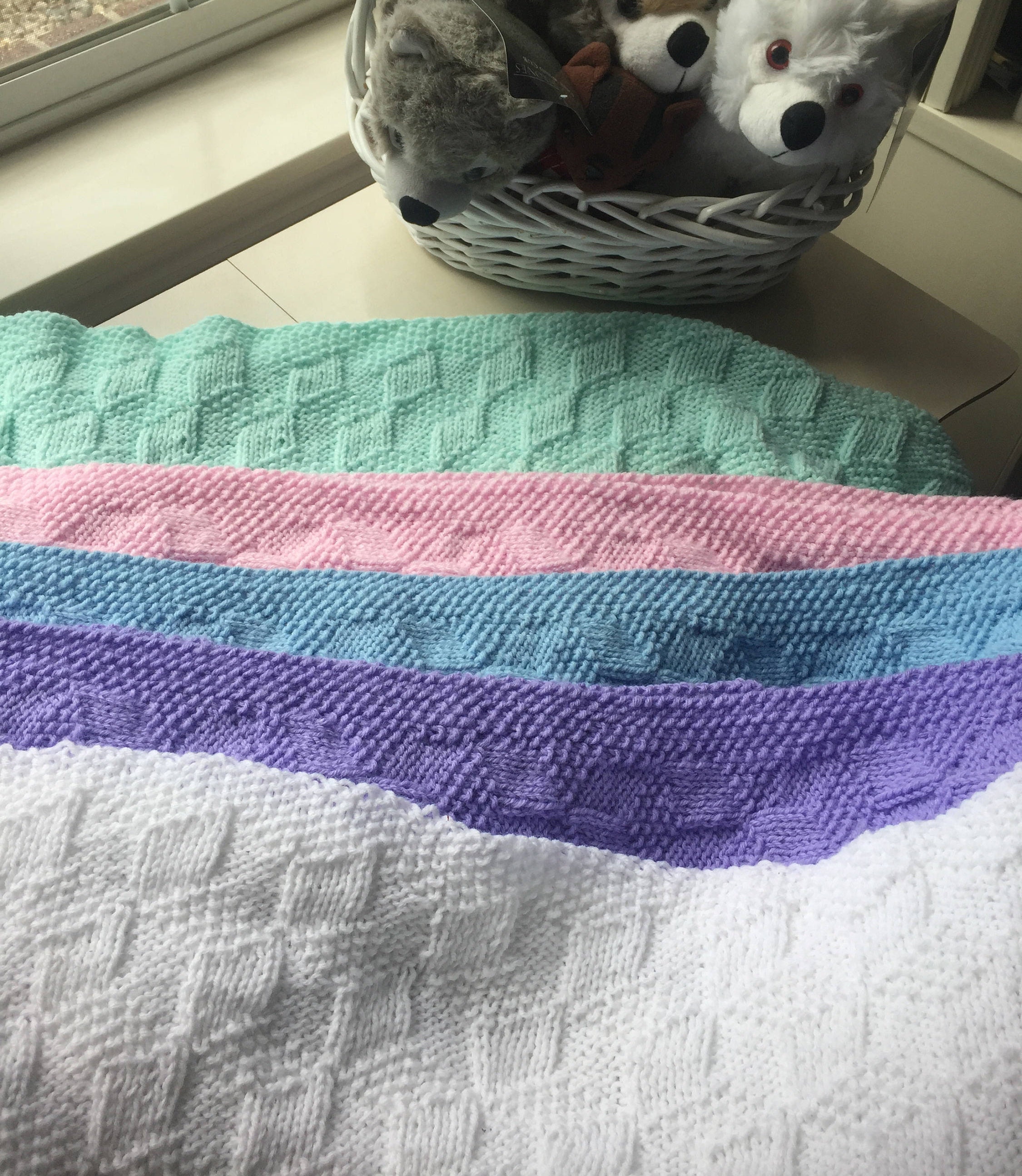 Beautiful Hand Knit Baby BlanketMultiple Color OptionsSuper Etsy