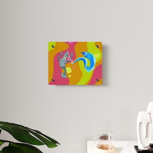 Futurama Bender with Electric Eel, Slurm, Planet Express Ship Acrylic Wall Art Panel