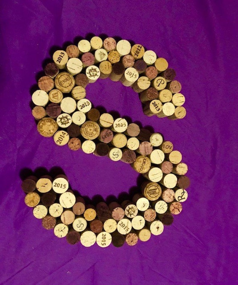 Custom Wine Cork Letter You choose the letter Etsy