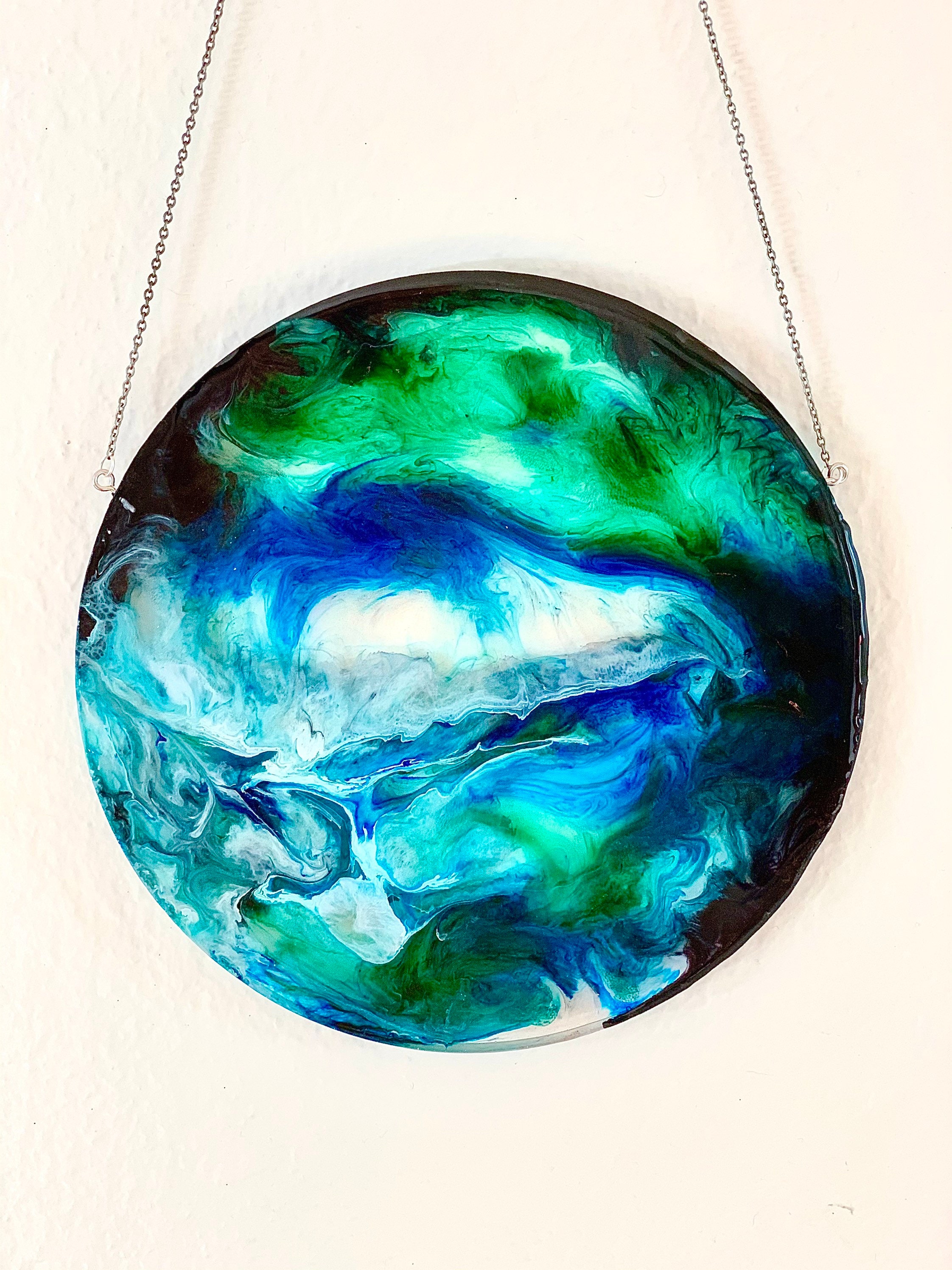 Epoxy Resin Wall Hanging stained glass art glass art Etsy