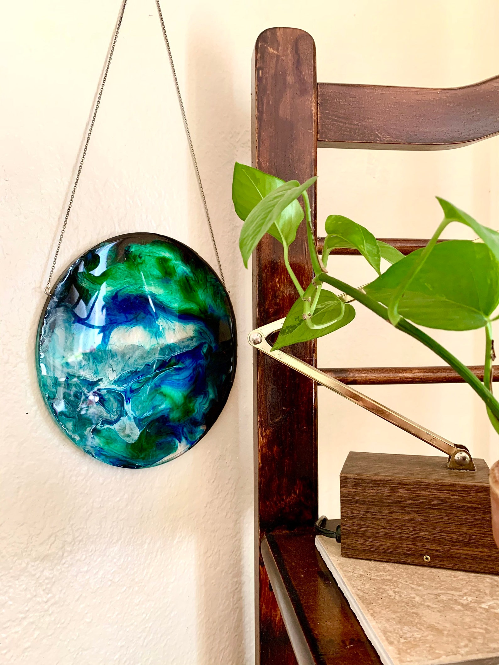 Epoxy Resin Wall Hanging stained glass art glass art Etsy