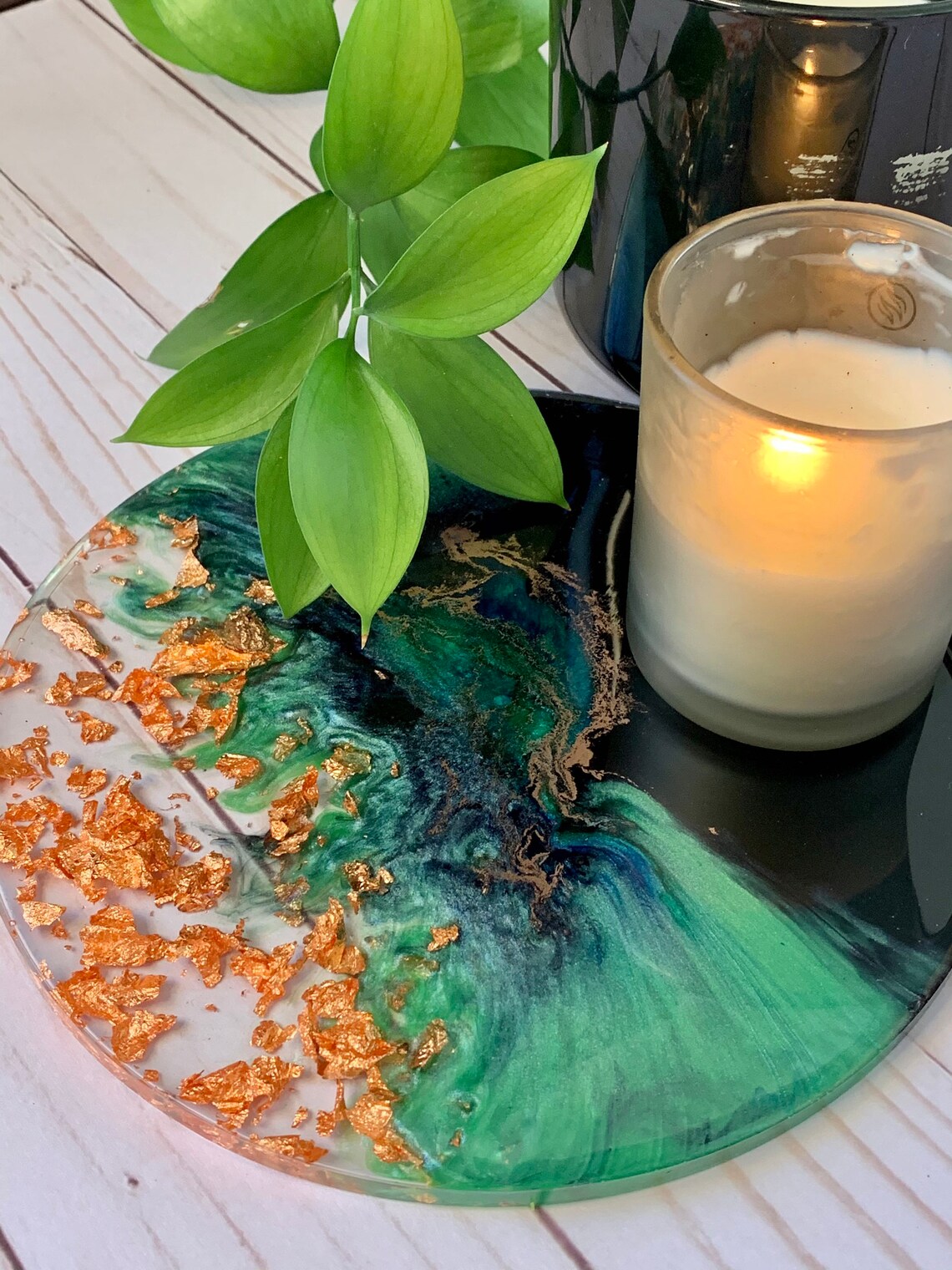 Epoxy Resin Plate Resin Geode Plate for Table Decor Etsy