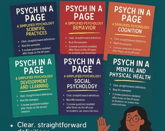 AP Psychology Study Guide | Simplified Terms & Concepts for Quick Learning | Digital Download