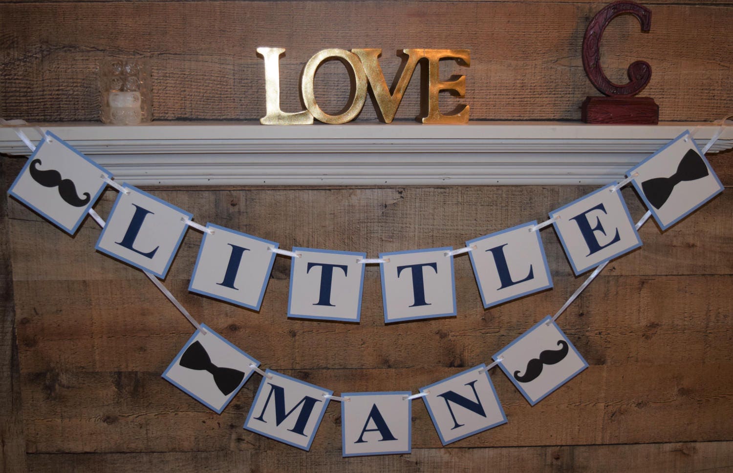 Mustache Baby Shower Mustache Shower Mustache Banner Little Man