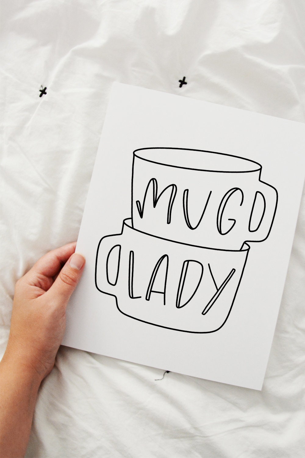 Coffee mugs coloring page printable coloring page digital | Etsy