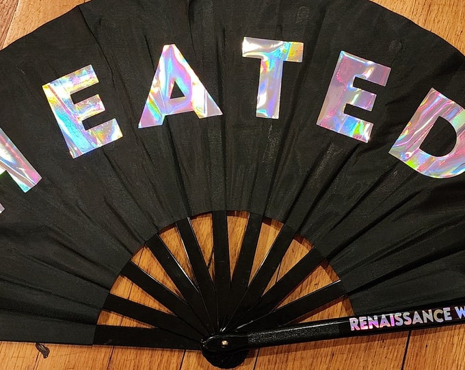 Large Rave Fan | Custom Wording | Custom Design | Clack Fan | Hand Fans for Wedding | Bachelorette Party | Line Dancing Fan | Personalized