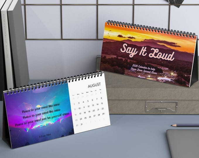 2026 Desktop Calendar - Say It Loud | Griz Lyric Inspired Calendar