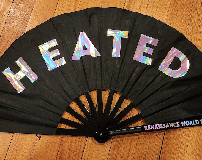 Large Rave Fan | Custom Wording | Custom Design | Clack Fan | Hand Fans for Wedding | Bachelorette Party | Line Dancing Fan | Personalized