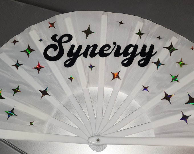 Large Rave Fan | Custom Wording | Custom Design | Clack Fan | Hand Fans for Wedding | Bachelorette Party | Line Dancing Fan | Personalized