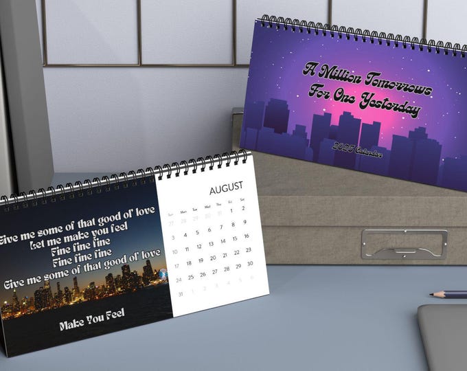 Pretty Lights Lyrics Inspired Desk Calendar