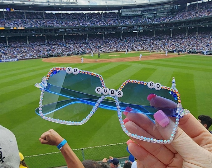 Custom Sunglasses with Rhinestones, Beads, Kandi | Festival Wear | EDM Glasses | Personalized Glasses | Bachelorette |Design Your Own