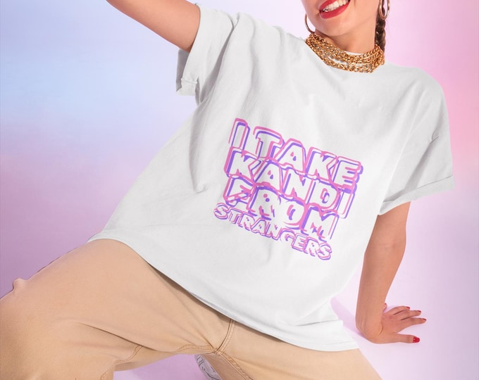 I Take Kandi From Strangers EDM Festival Crop Top, Rave Wear, Music Festival Shirt, Kandi Bracelet, Funny Festival Top