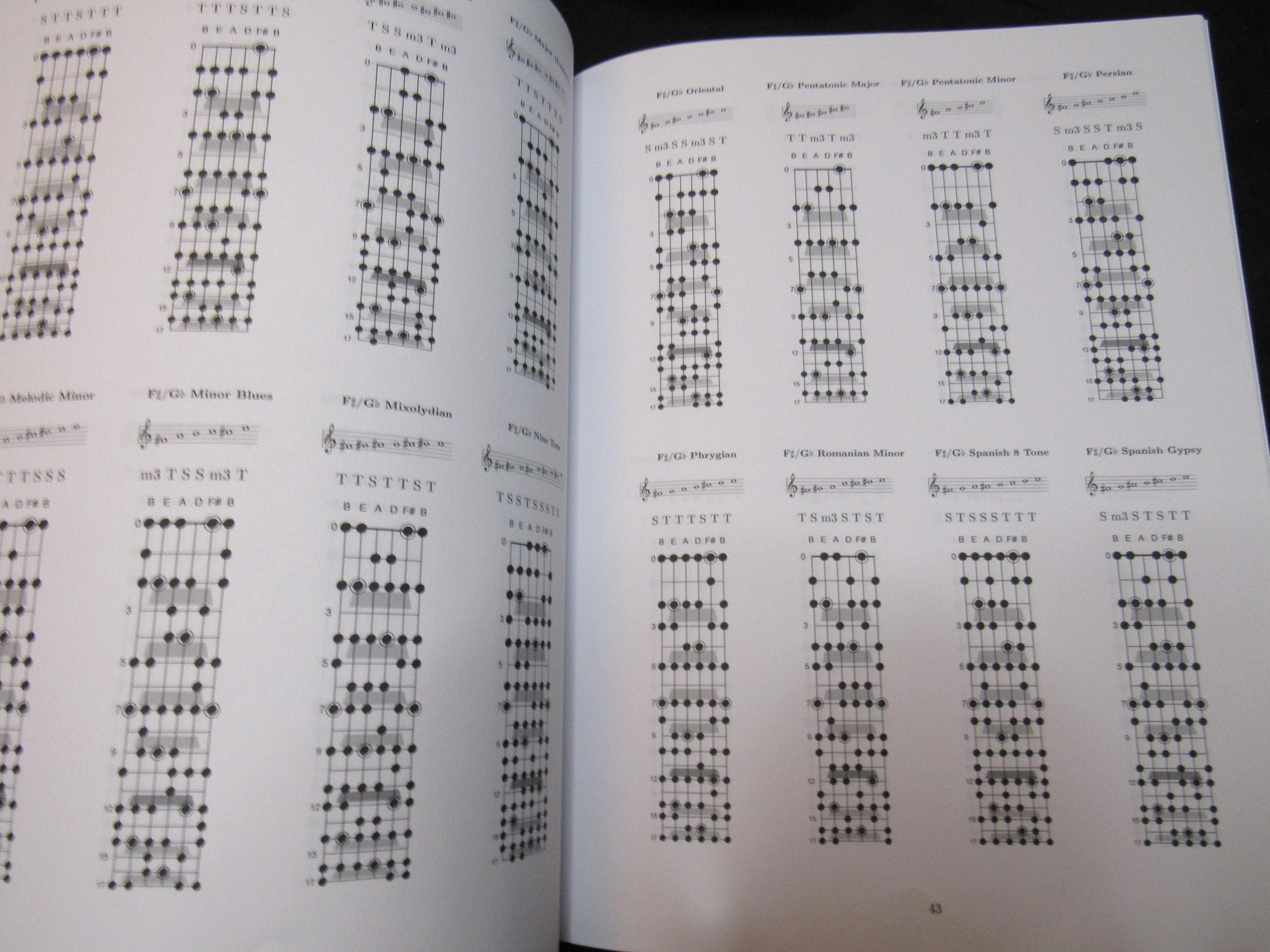 Visual Scale Taylor Card A Visual Guide to Scales for Baritone Guitar in BEADF#B - A by Benjamin ...