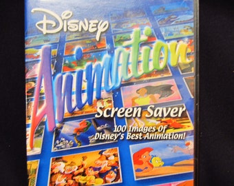 Disney Animation Screensaver PC CD Rom Win/Mac Over 100 Images - Vintage VG++
