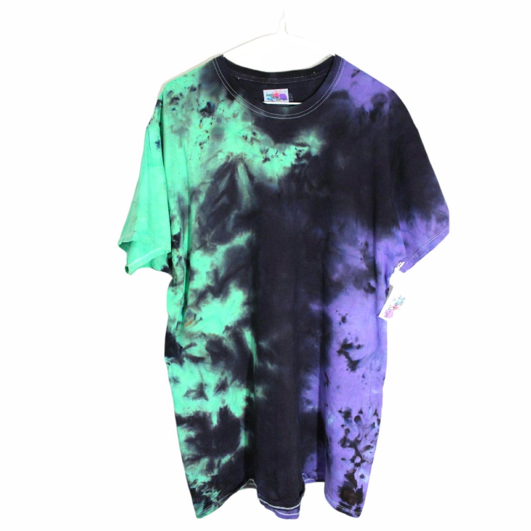 green tie dye t shirt