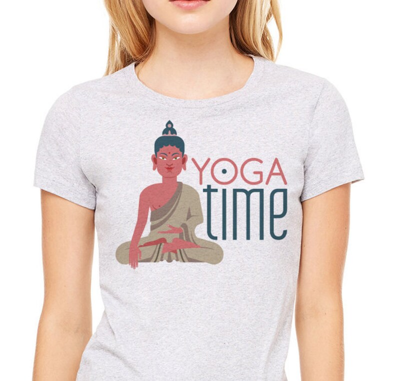 Yoga Shirt Yoga Time T-shirt Yoga T-shirt Heather Gray | Etsy Hong Kong