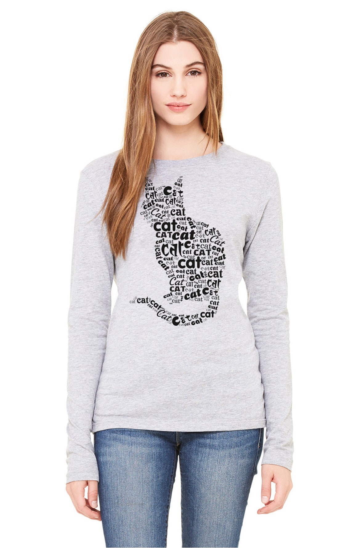 Cat Tshirt, Cat Shirt, Long Sleeve Women's Tshirt, Men's Tshirt