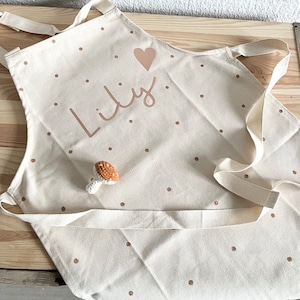 Children&#39;s apron | Personalized apron | Girls&#39; apron | Dotted | Baking | Cooking apron | Baking apron | Gift Name Font Choice