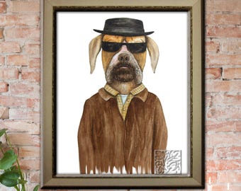 Bulldog Print with Cigar and Bowler Hat Union Jack jacket | Etsy