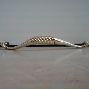 Brass Ribbon Drawer Pulls Italy Provincial Dresser Pulls Vintage KBC Decorative Drawer Pulls Furniture Hardware Scroll Drawer Pulls