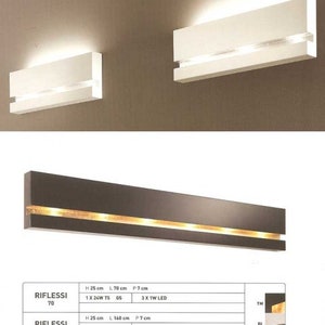 Wall lamp Riflessi 70 Icone by Minital Lux design Marco Pagnoncelli Made in Italy dark brown/Gold version