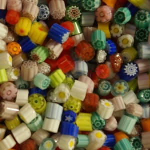 100 Pcs Murrine Millefiore Murrini Assorted Assorted Colors mm. 3-4 Millefiori Original Venice Glass do-it-yourself