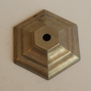 1 Pz Brass Bobeshe - Brass Bobeche Bobesche  Esagono Grande  - MADE in ITALY - Make Your Own Wind Chimes virgin raw brass Ottone Grezzo