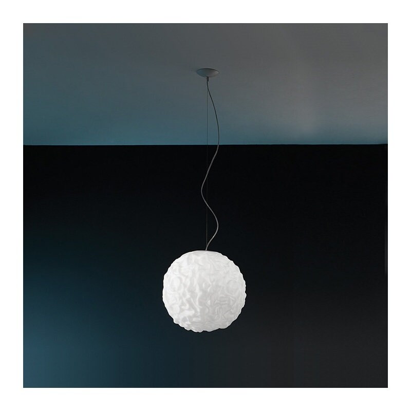 Hémisphère De Suspension 33 cm. Icônes Du Design Minital Lux Marco Pagnoncelli Made in Italy Triplex En Verre