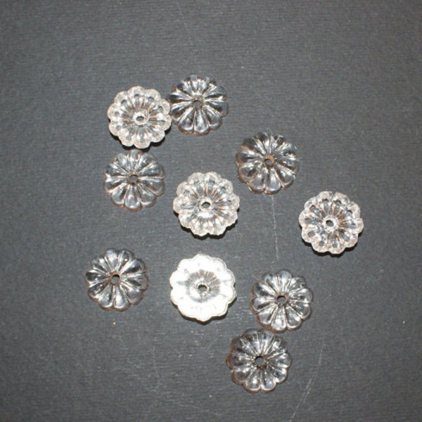 20 Pcs Type Swarovski Article 8071 FLEUR SURÉLEVÉE En Cristal 15 mm. Perles trouées 2mm.