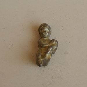 2 Pz. Cherub Brass Raw To Create, Statue, For Chandelier, - MADE in ITALY -  virgin raw brass - Putto Seduto Ottone Grezzo Per Lampadario