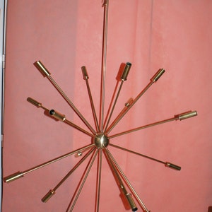 Sputnik 17 LUCI design 50 60 Stilnovo arredoluce arteluce gauriche meulle stile CHANDELIER 60&#39;S Beatifull brass