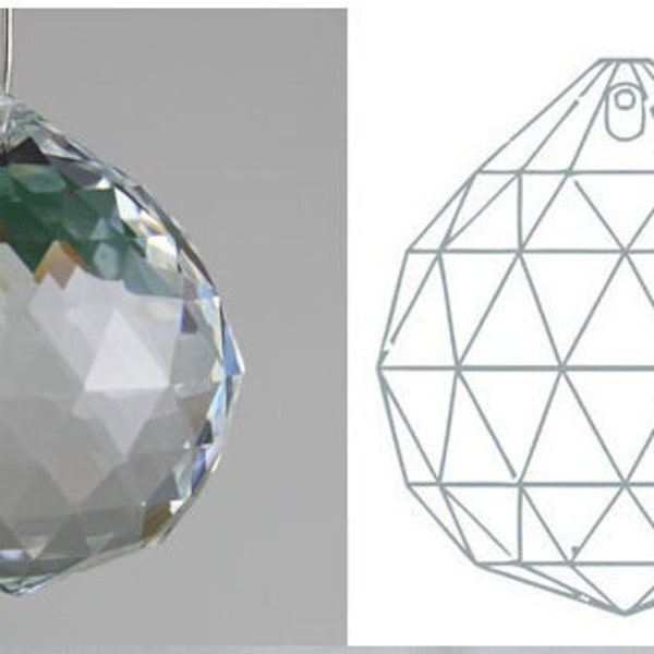 Big 60mm  Crystal Chandelier Drop Vintage suncatcher Sfera Palla  ball Optilly Crystal Chadelier Parts