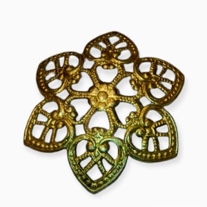 4 Pcs. Brass Bobeshe - Brass Bobeche Bobesche Type Watermark - MADE in ITALY - Make Your Own Wind Chimes virgin raw brass