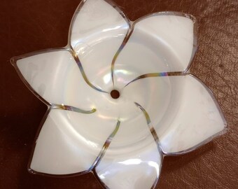 Stella Glass chandelier parts for 70 or 80 years Sciolari Venini Murano Replacement for original Murano chandelier Flower 6 Petals Milk White