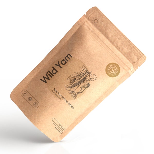 Wild Yam 500 mg comprimés Supplément végétalien haute résistance - 120 comprimés