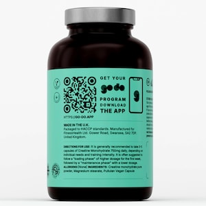 Creatine Monohydrate 750mg | Vegan Capsules | UK Made Fitness Supplement image 6