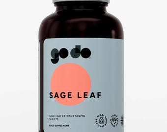 Extracto de hoja de salvia 500 mg / Comprimidos veganos / Suplemento botánico fabricado en el Reino Unido