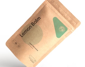 Organic Lemon Balm Leaves - Mood Booster - Tea Leaves - BIODEGRADABLE PACKAGING - UK - 50 Grams