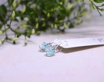 Lámpara hecha a mano bomba de color de vidrio trabajado en ganchos continentales de plata de ley-polvo de hadas