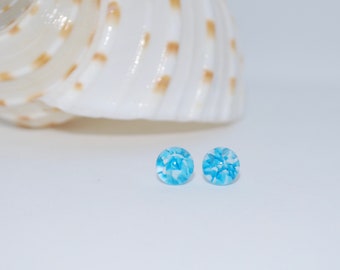 Pendientes de perno de vidrio con lámparas hechos a mano de Blue Skies
