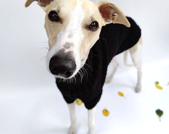 Whippet Wool Sweater- Light Grey or black whippet clothes, Whippet jumper, whippet Clothing