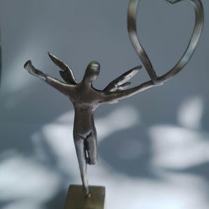 Eros god, silver god of love, eros greek god of love, miniature sculpture figurine, cupid sculpture,gift for my love, love is in the air