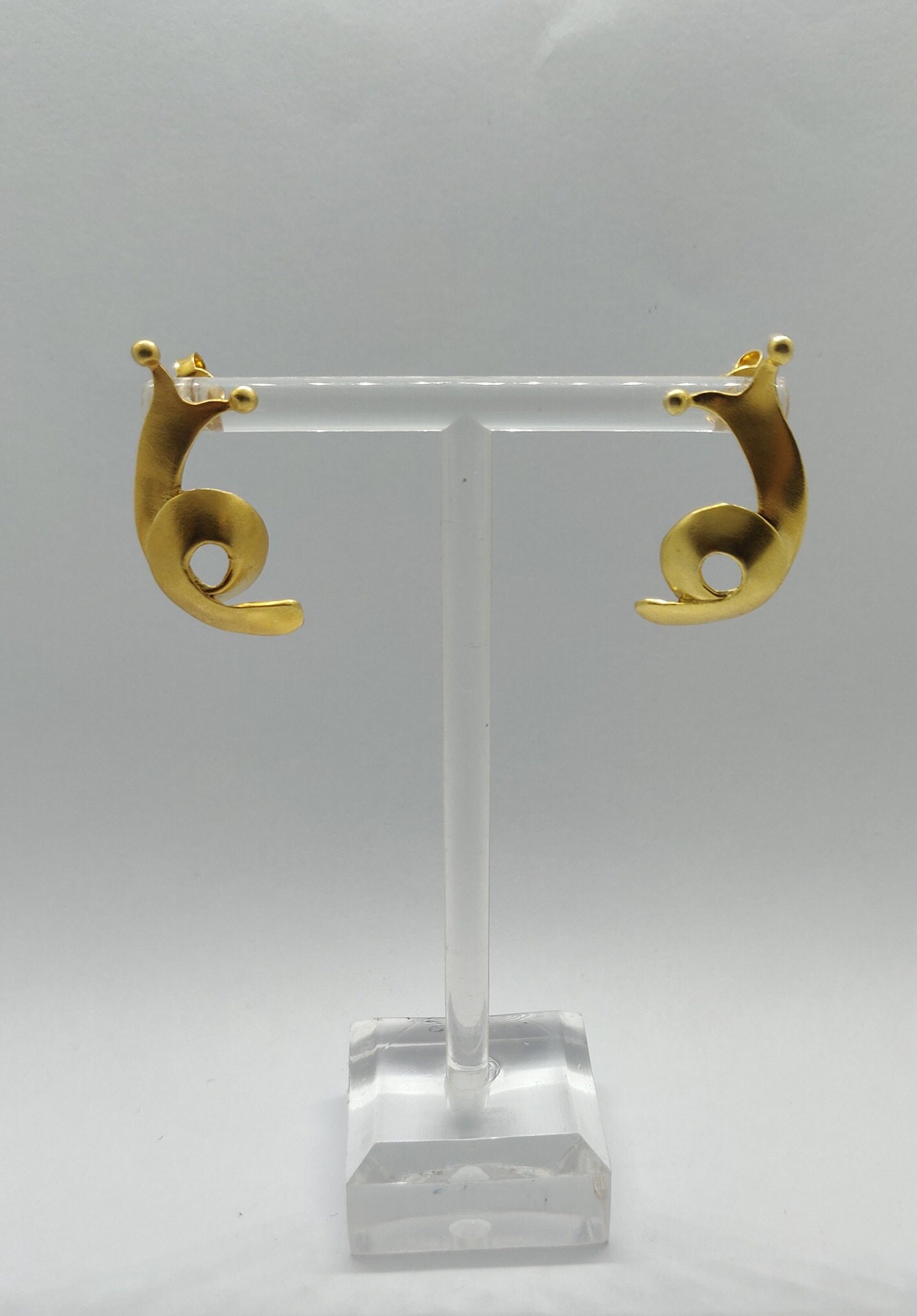 EYS Jewelry, orecchini da donna a forma di lumaca in argento Sterling 925 placcato oro