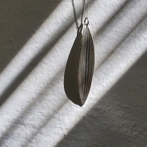 silver Leaf pendant, silver leaf pendant, leaf motif pendant, olive leaf silver necklace, charm leaf pendant, jewelry for nature lovers