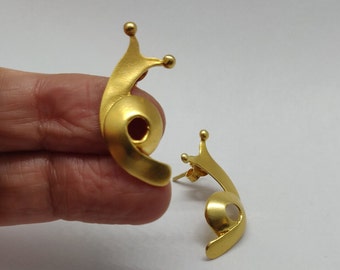 LONAGO Orecchini a Fungo 925 Sterline D'argento Due Funghi Orecchini Circolari Gioielli per le Donne