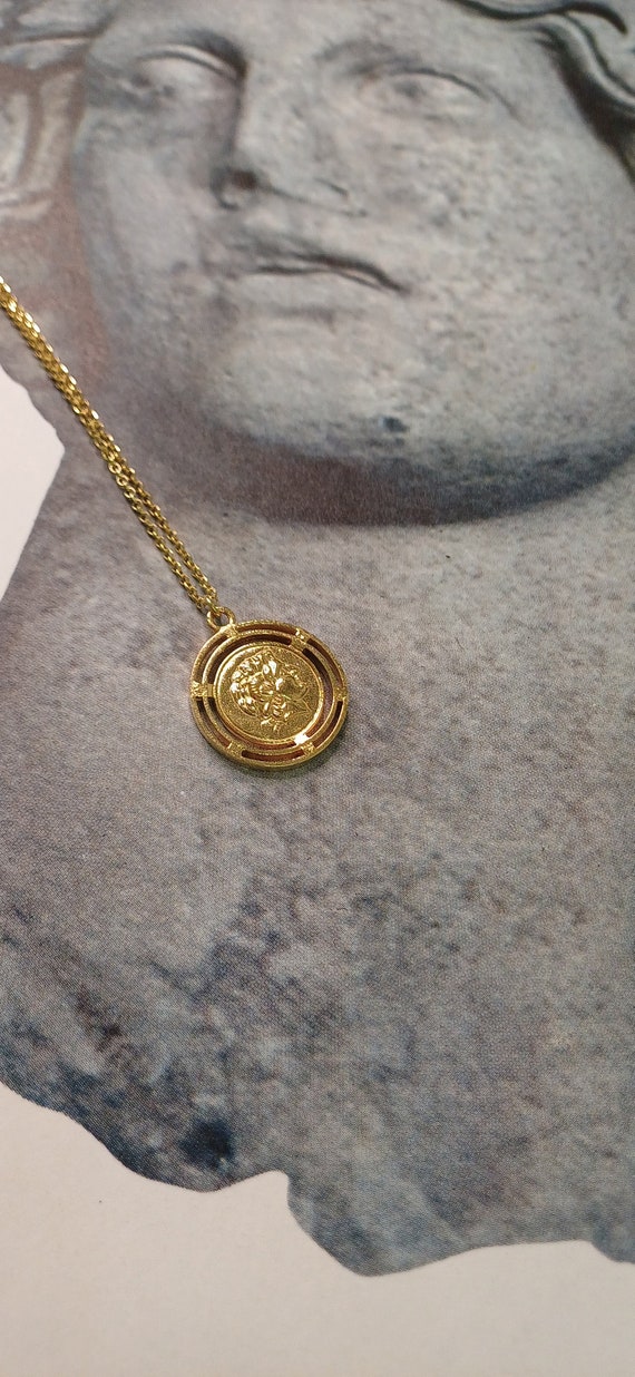Alexander the great pendant, gold pendant of Alex… - image 3