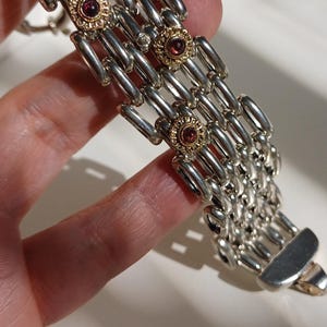 bracelet in sterling silver and gold k 14, Byzantine-Inspired Bracelet, byzantine era inspiration jewelry, byzantine bracelet